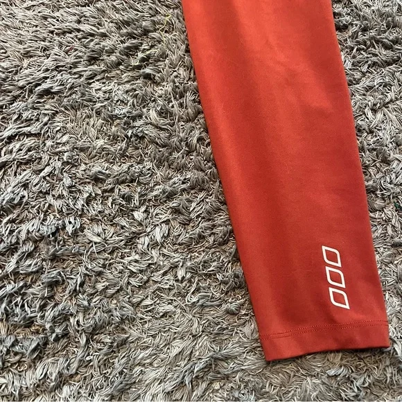 Lorna Jane Orange Leggings women’s size small with tie closure fitness pants - Picture 2 of 6